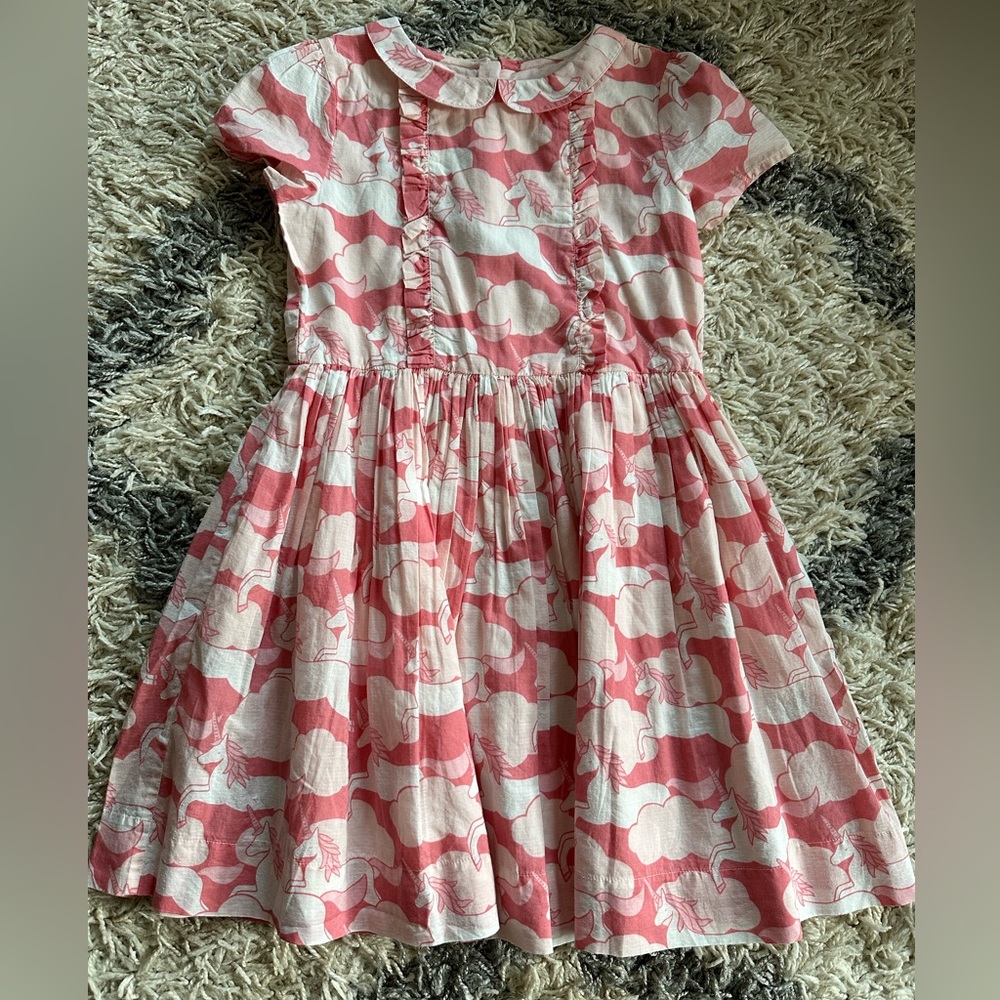 Mini Boden Unicorn print dress size 8-9